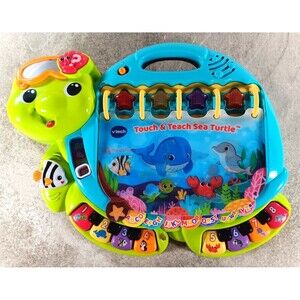 VTech Touch and Teach Sea Turtle Interactive Learning Book 3 Modes of Play